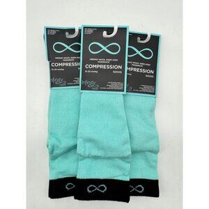 3 PAIRS Cherokee Infinity Medical Compression socks women 8-12 MmHg Merino Wool